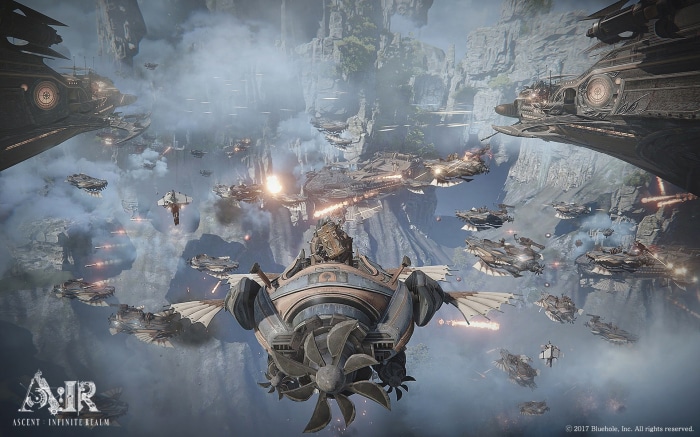 Ascent: Infinite Realm airships in battle