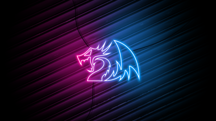 Redragon neon logo