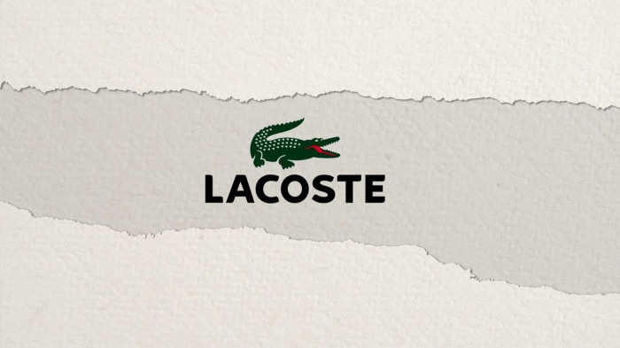 Lacoste logo with alligator and text
