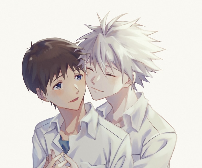 Shinji Ikari and Kaworu Nagisa from Neon Genesis Evangelion