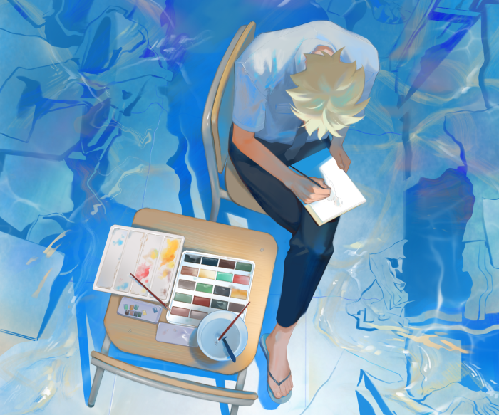 Yatora Yaguchi painting by water