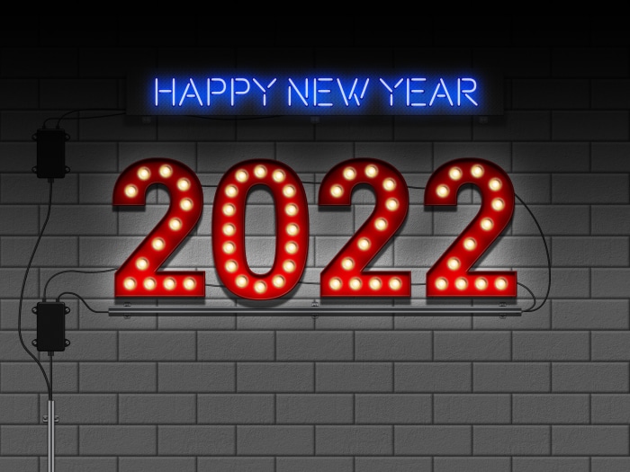 Happy New Year 2022 Neon Sign