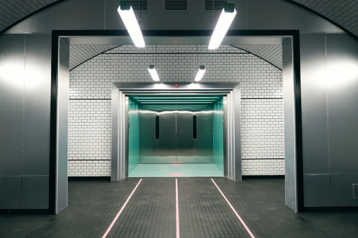 Elevator in a subway station