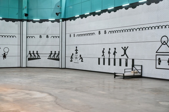 Squid Game set with murals