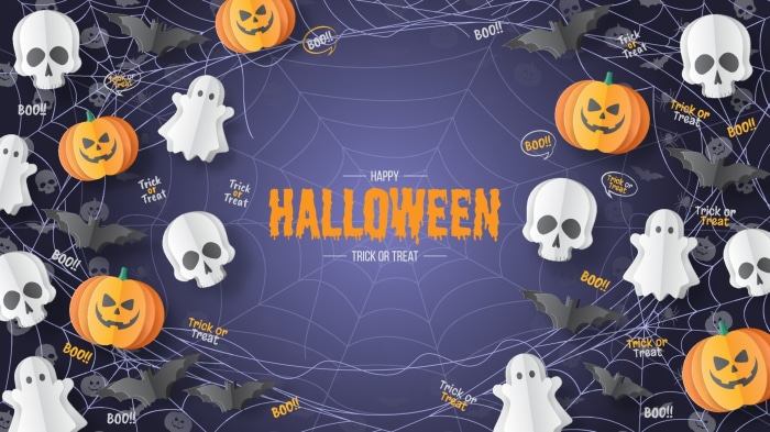 Happy Halloween Trick or Treat Paper Cutouts