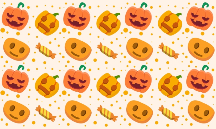 Halloween Jack-O-Lanterns and Candy Pattern