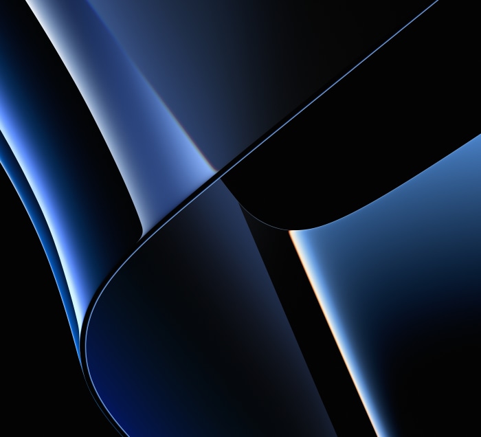 Abstract Blue and Black Shapes 4K