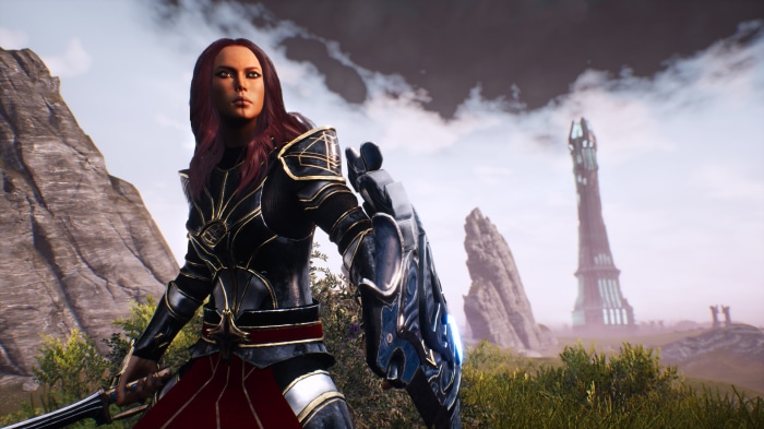 Woman in armor from Conan Exiles
