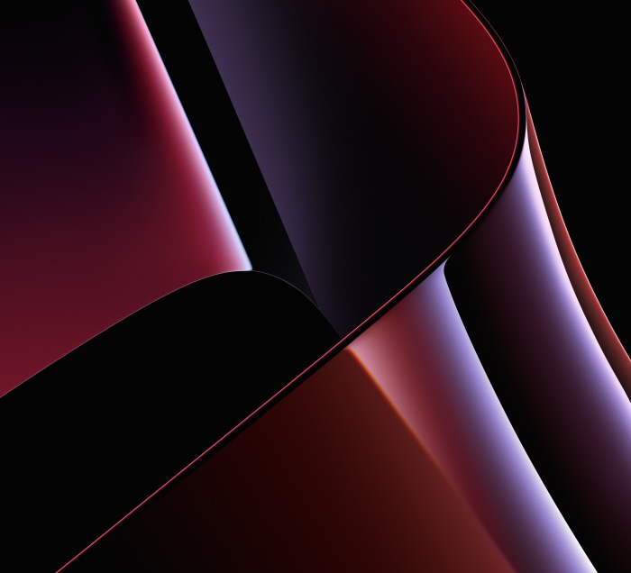 Abstract Dark Shapes in Deep Red