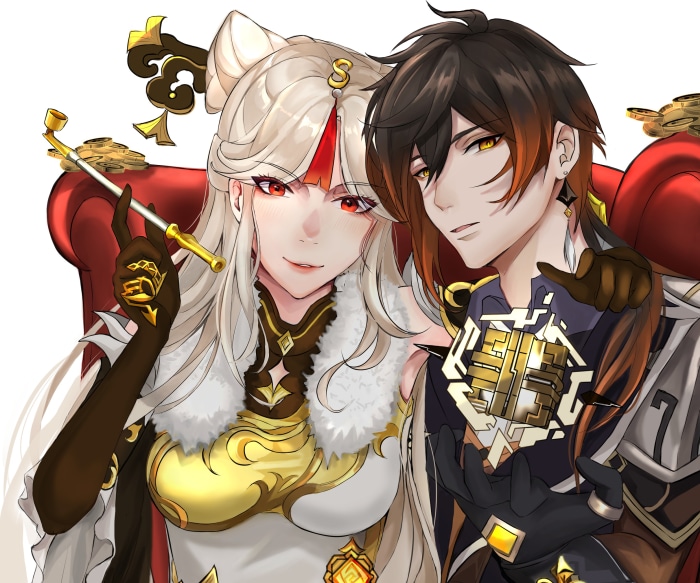 Ningguang and Zhongli from Genshin Impact