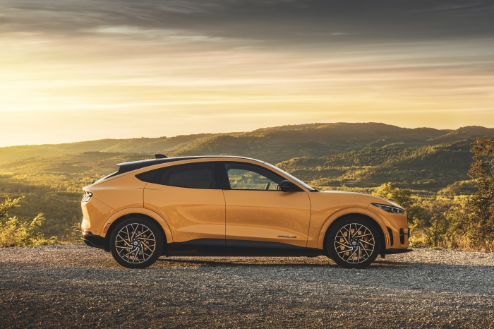 Ford Mustang Mach-E GT SUV in a landscape