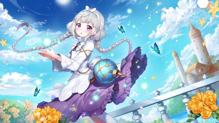 Girl with braids and a magical orb
