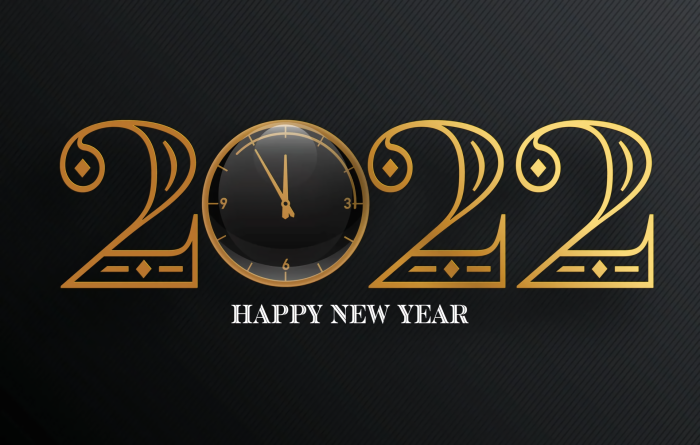 Happy New Year 2022 Clock