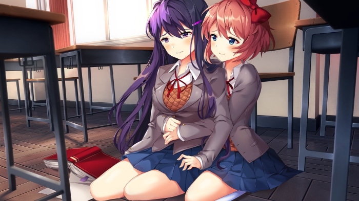 Yuri and Sayori from Doki Doki Literature Club