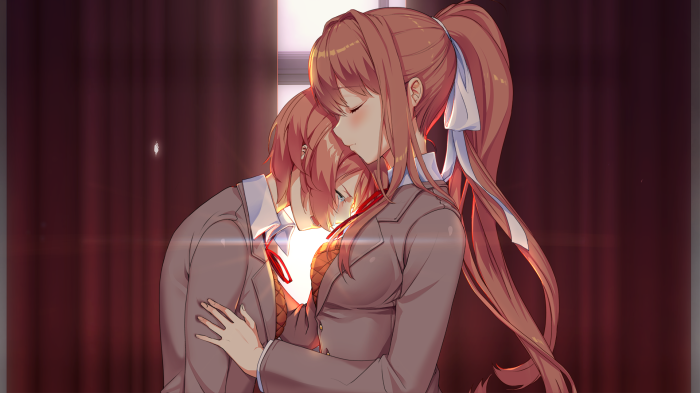 Sayori and Monika from Doki Doki Literature Club