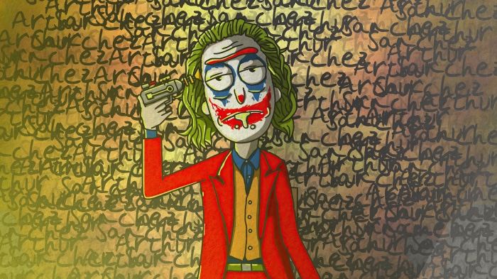 Rick Sanchez as Joker from Rick and Morty