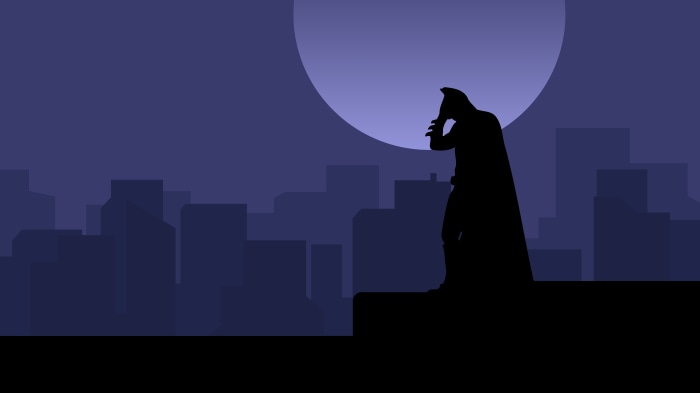 Batman from DC Comics minimalist silhouette