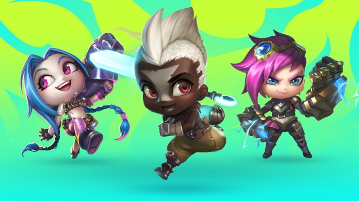 Jinx, Ekko, and Vi from League of Legends