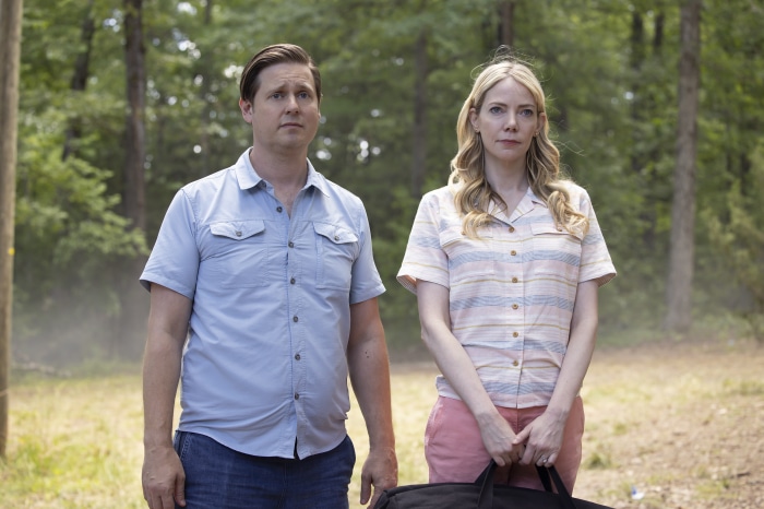 Tim Heidecker and Riki Lindhome in Just Beyond