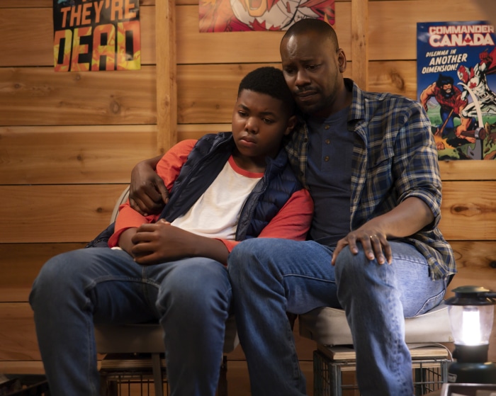 Malcolm Barrett and Cedric Joe in Just Beyond