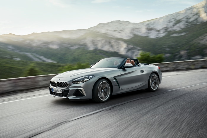 BMW Z4 Cabriolet driving on a mountain road