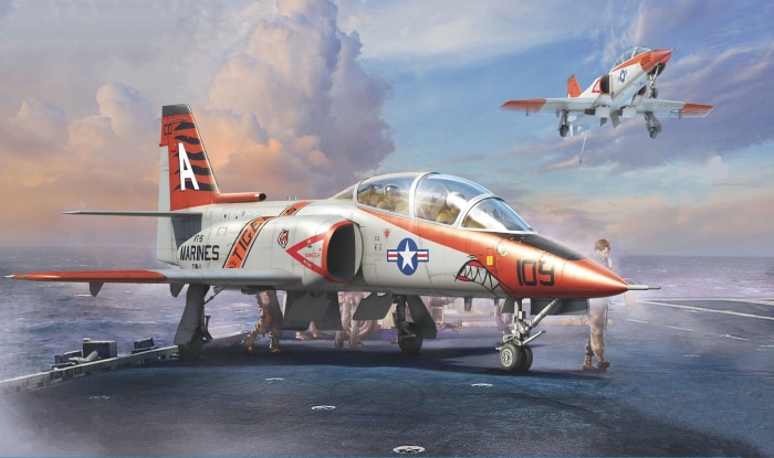 McDonnell Douglas T-45 Goshawk jets on aircraft carrier