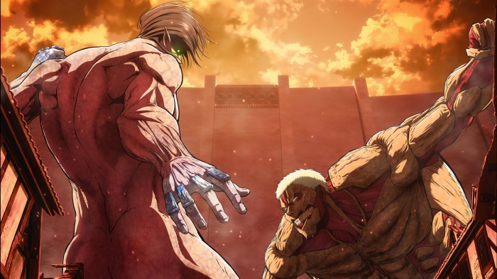 Eren Yeager and Armored Titan from Attack On Titan 4K