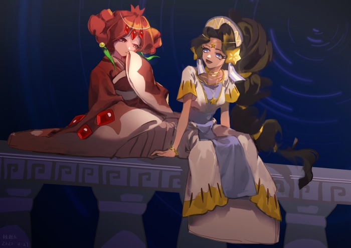 Starfruit Cookie and Pomegranate Cookie from Cookie Run