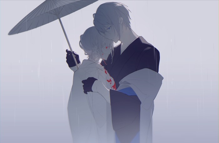Yamanbagiri Chougi and Saniwa from Touken Ranbu 4K