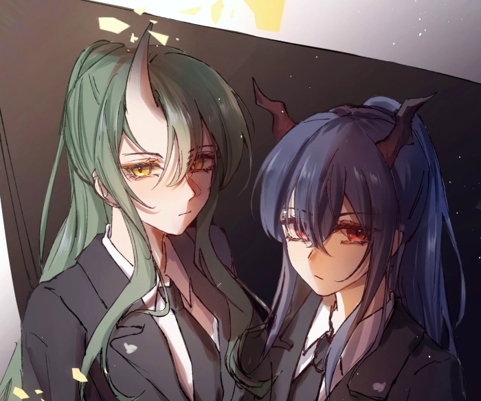Arknights characters in suits
