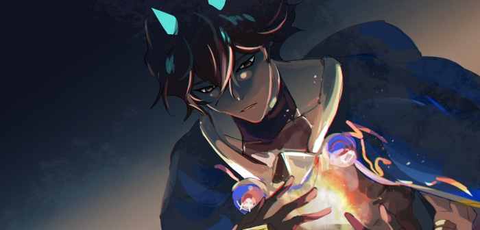Archer from Fate/Grand Order holding a glowing orb
