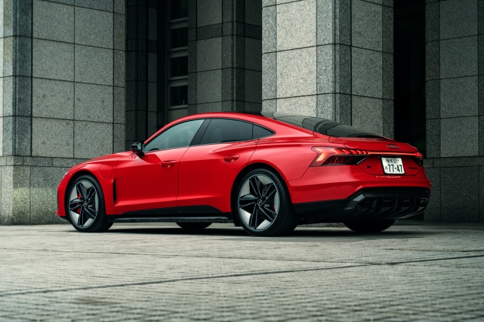 Red Audi RS E-Tron GT 4K Electric Car