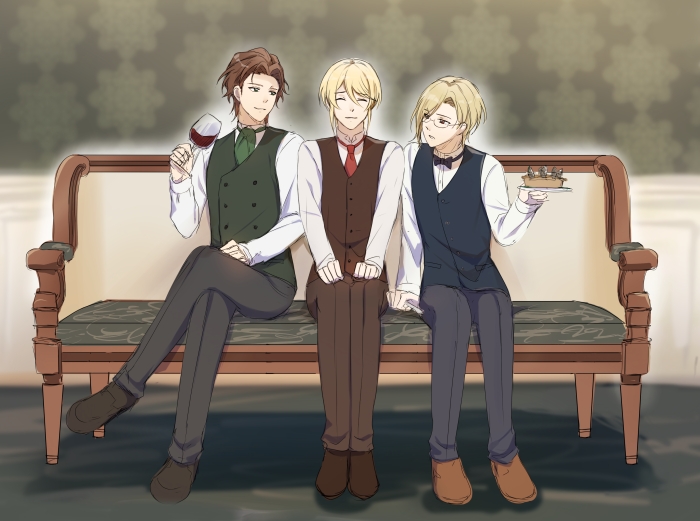 William, Louis, and Albert Moriarty from Moriarty the Patriot