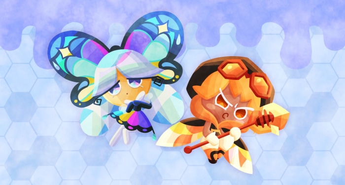 Sugar Glass Cookie and Amber Sugar Cookie from Cookie Run