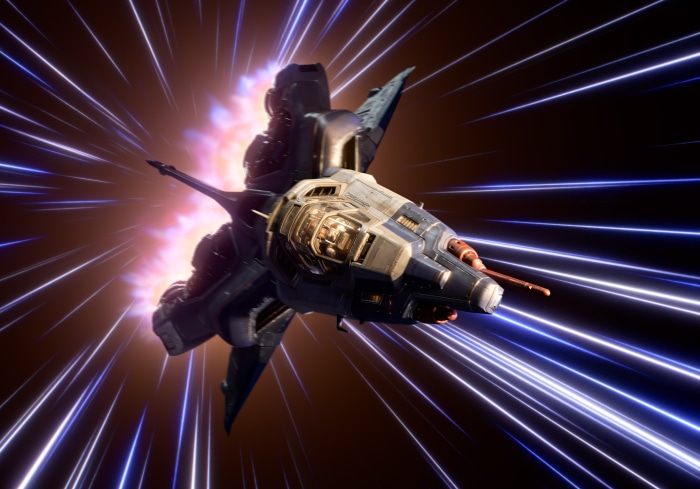 Spaceship in hyperspace 4K