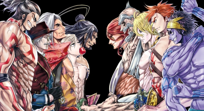 Record of Ragnarok characters facing each other