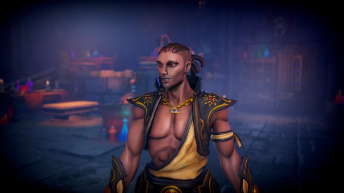 Man with braided hair and ornate vest