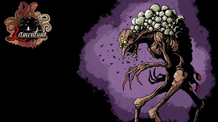 Lamentum creature with growths and flies