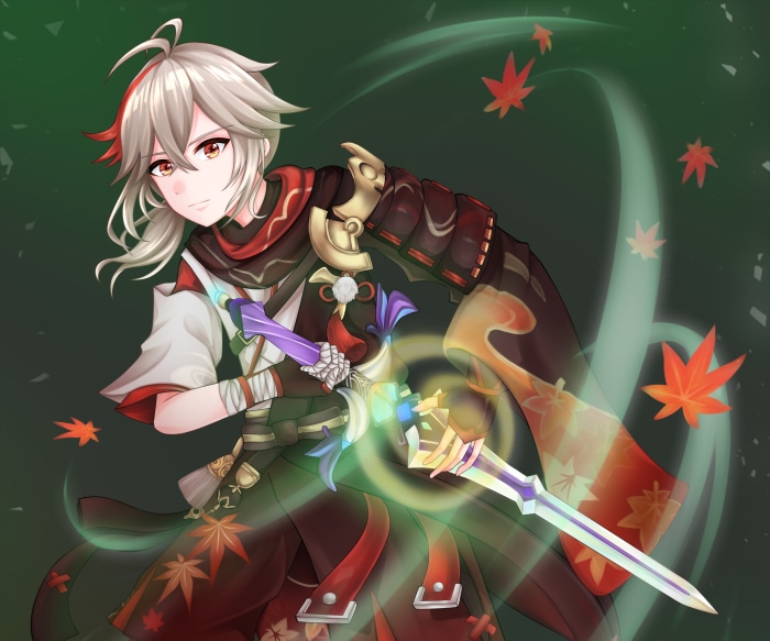 Kaedehara Kazuha from Genshin Impact with sword