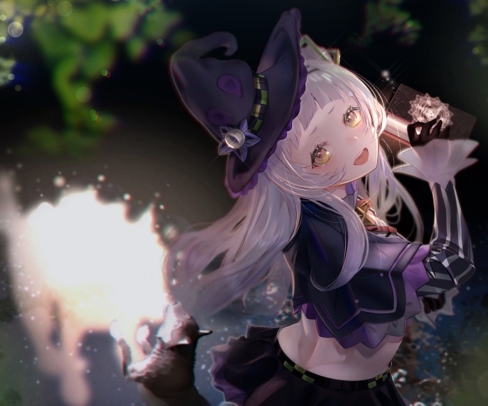 Murasaki Shion from Hololive as a Witch