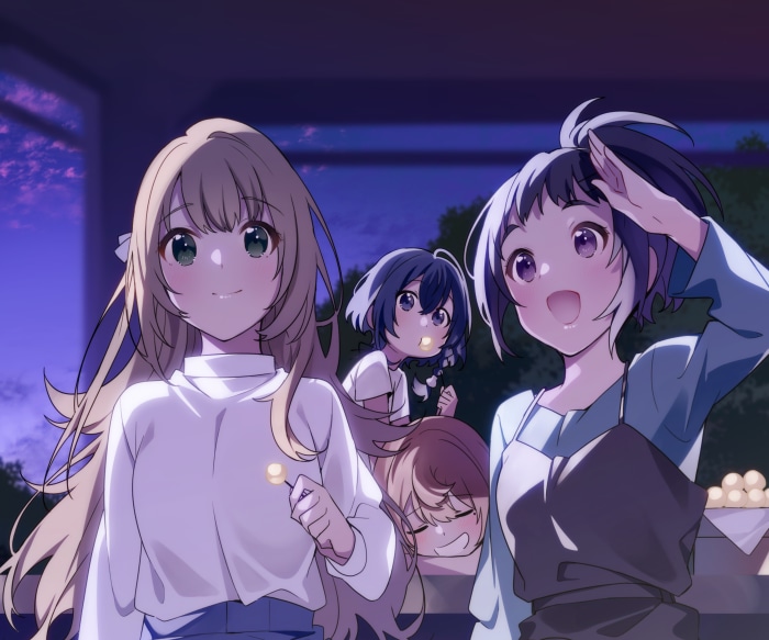 The Aquatope on White Sand characters at night
