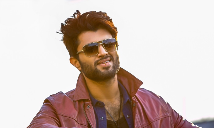 Vijay Deverakonda wearing sunglasses and a jacket