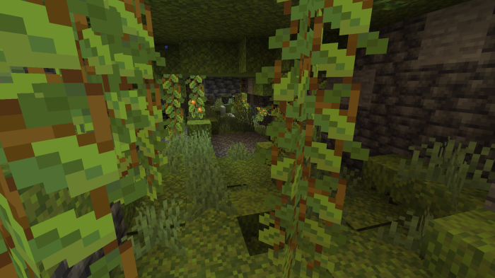 Minecraft 1.18 Lush Cave Environment