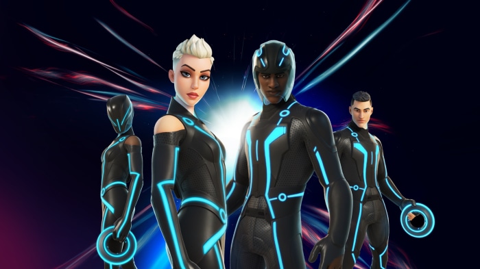 Fortnite Tron characters in digital world