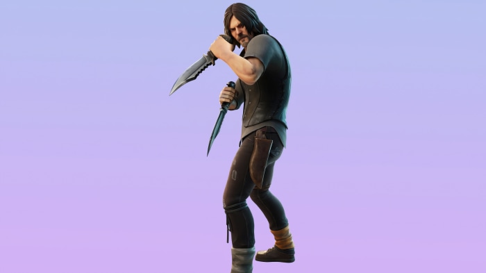 Daryl Dixon from The Walking Dead holding knives