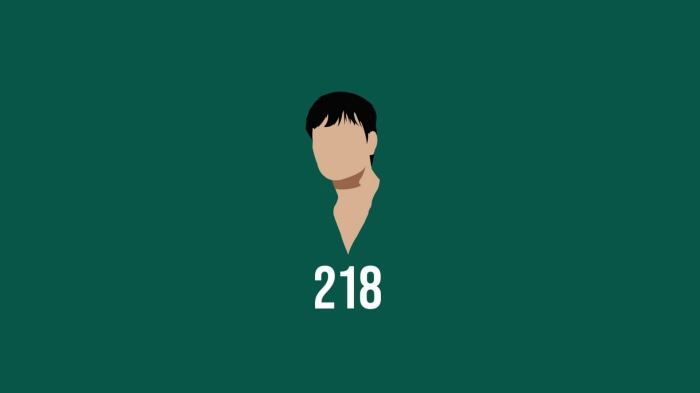 Player 218 from Squid Game