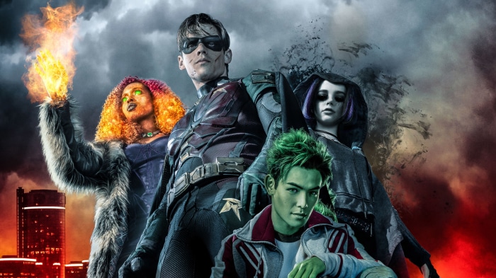 Titans 4K: Starfire, Robin, Raven, and Beast Boy