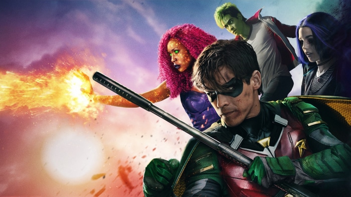 Titans: Robin, Starfire, Beast Boy, and Raven