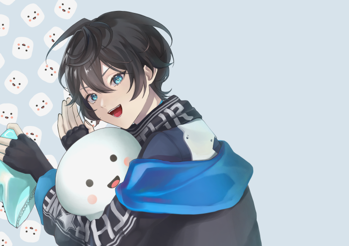 Axia Krone from Nijisanji holding a plush toy