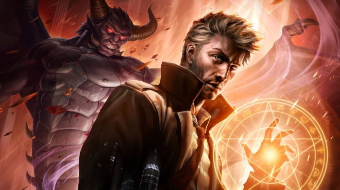 John Constantine and Nergal from Constantine: City of Demons